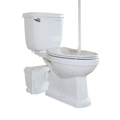 Toilet med affaldsbeholder
